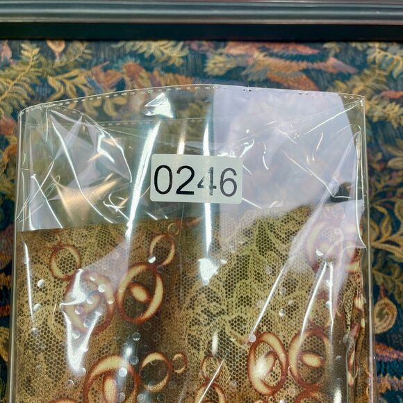 Vintage Chicos Blouse Size 3 Large Chicos BlouseShimmer Rusty Brown Red Cream - Picture 16 of 16